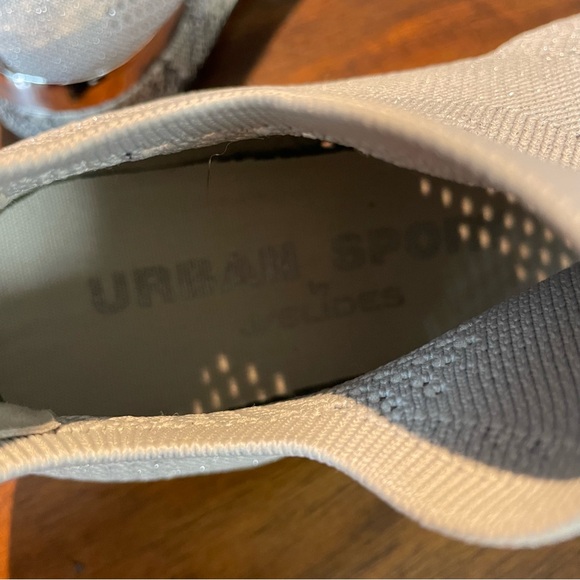 Women’s Urban Sport by J/Slides Slip-On Athletic Shoes - Silver & Snakeskin - Picture 6 of 9